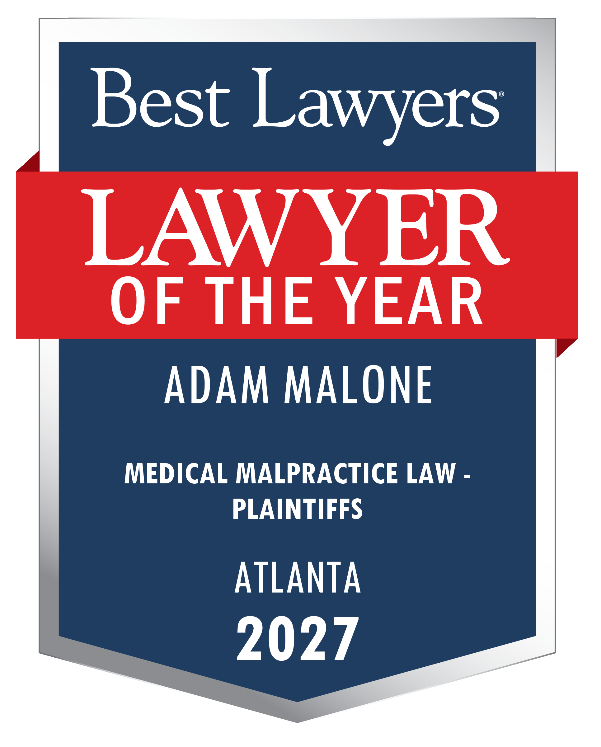 Best Lawyers - Lawyer Of The Year Contemporary Logo Adam Malone